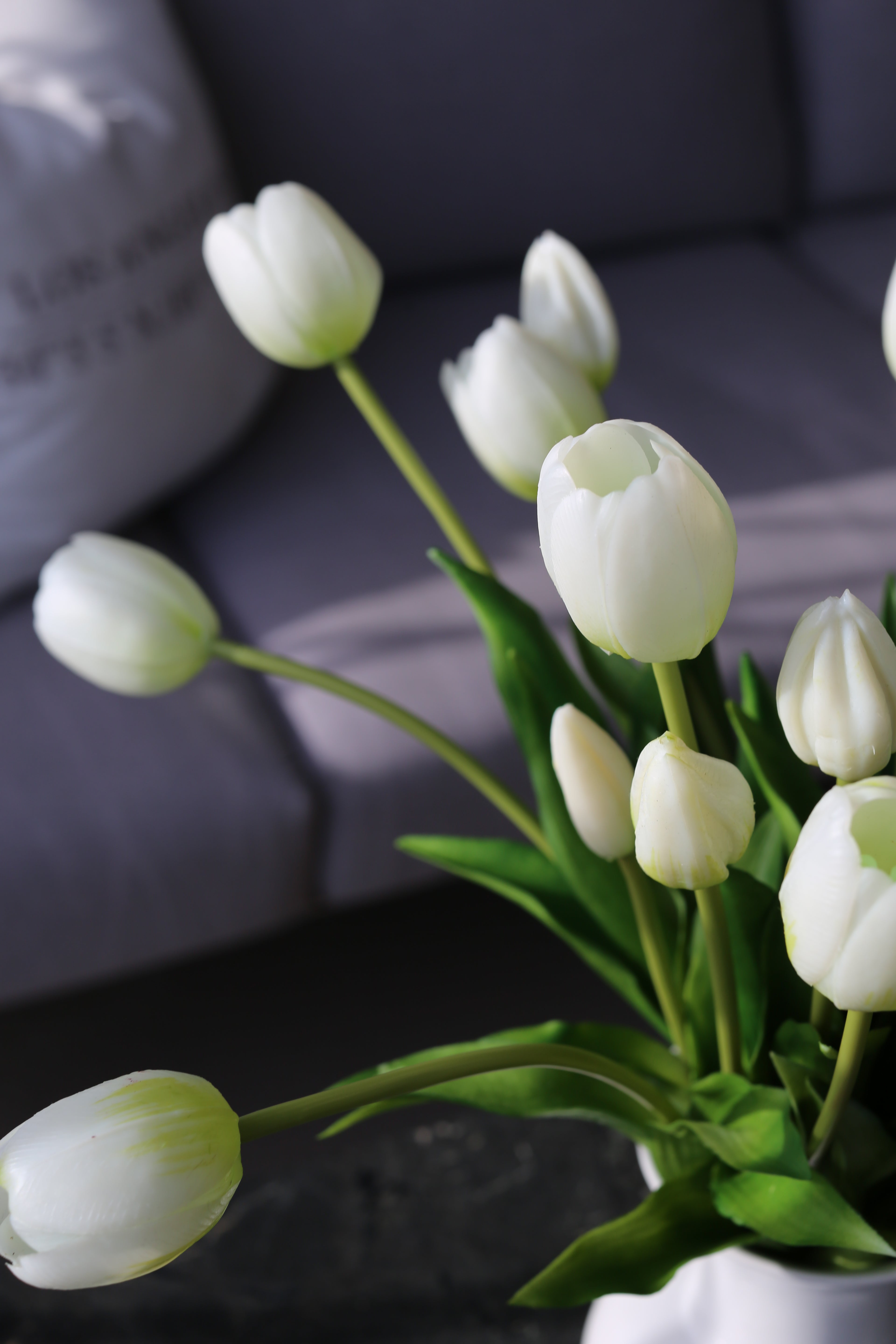 Bouquet de tulipes blanches