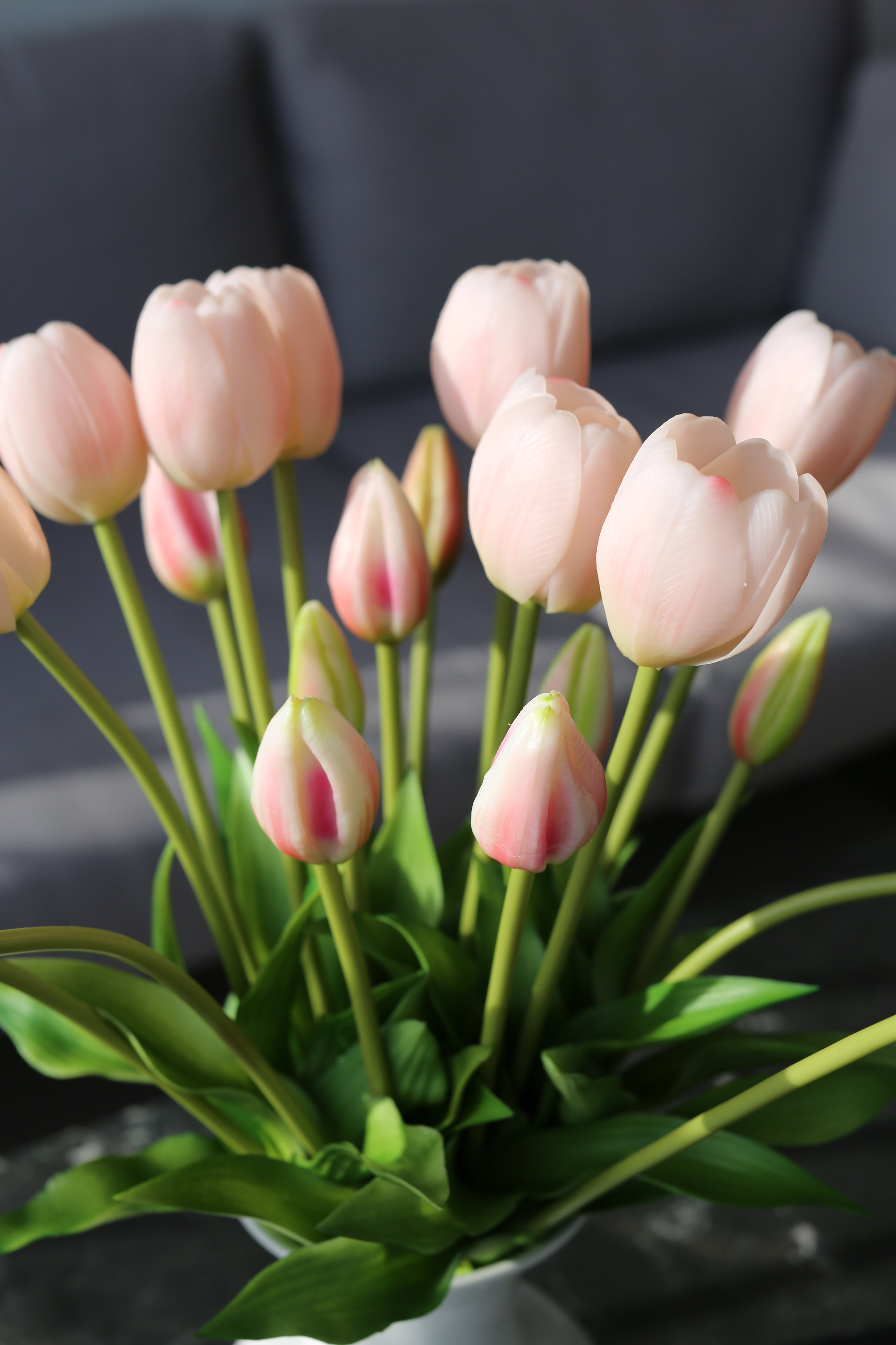 Bouquet de tulipes rose clair