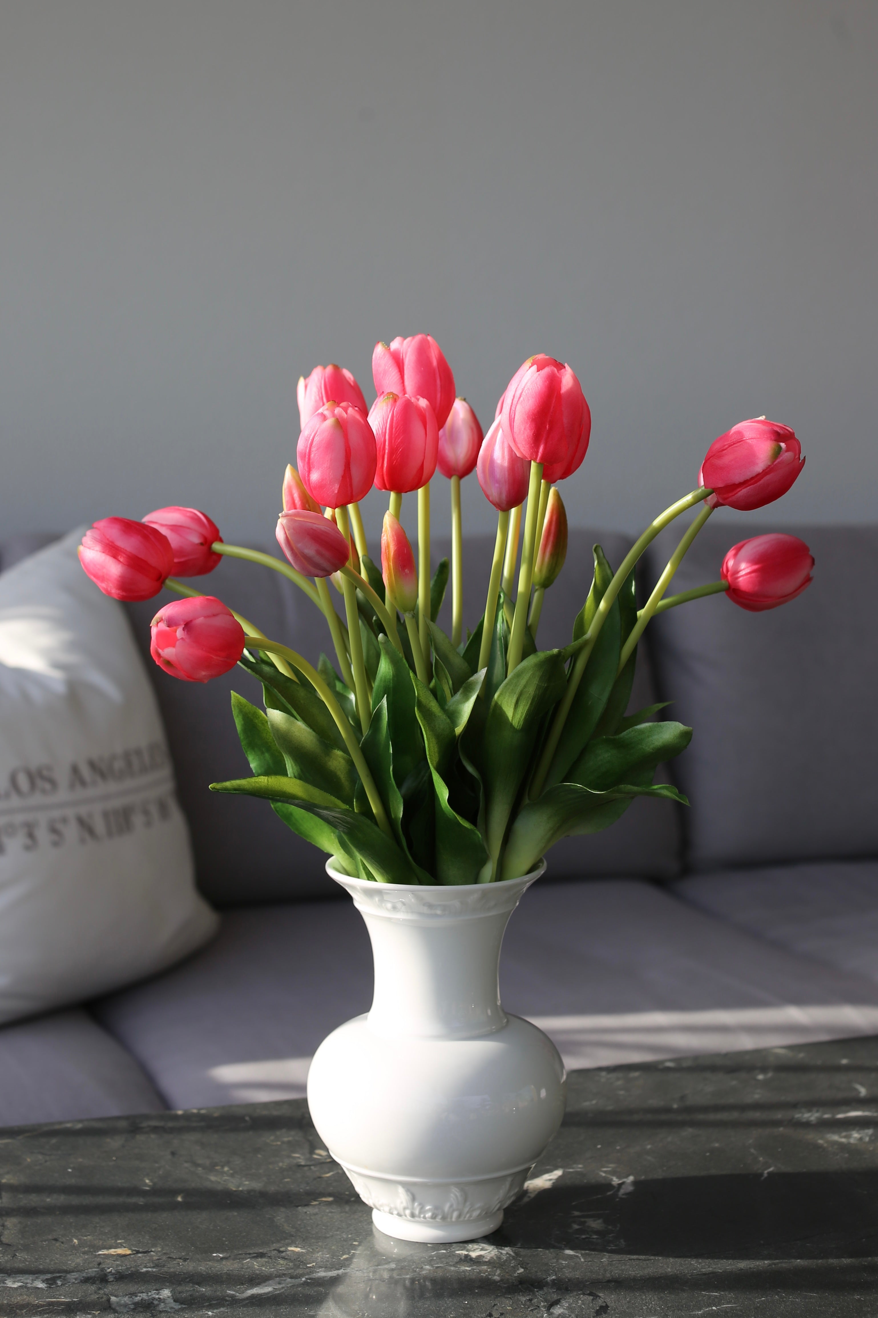 Bouquet de tulipes roses