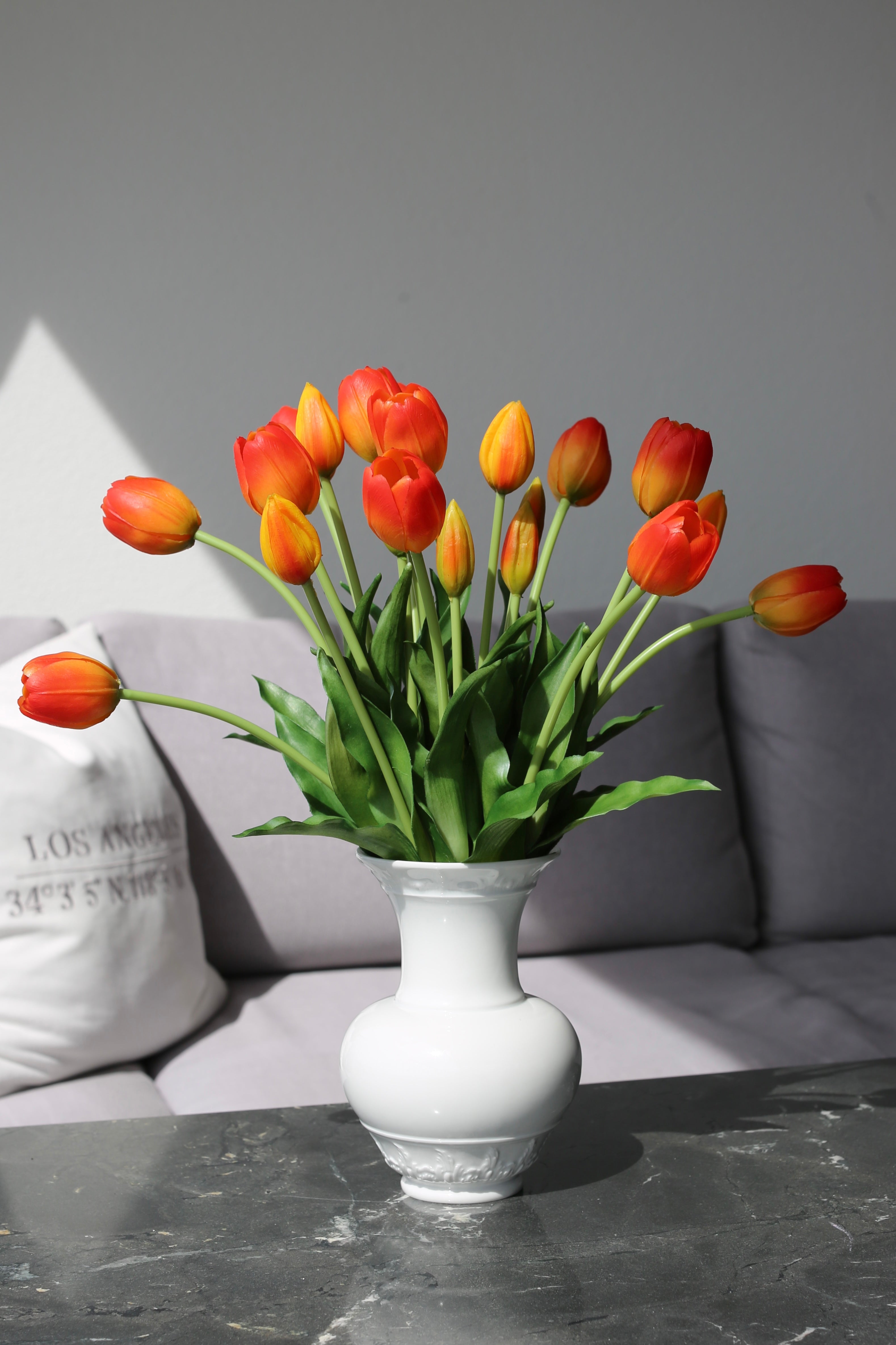 Bouquet de tulipes oranges