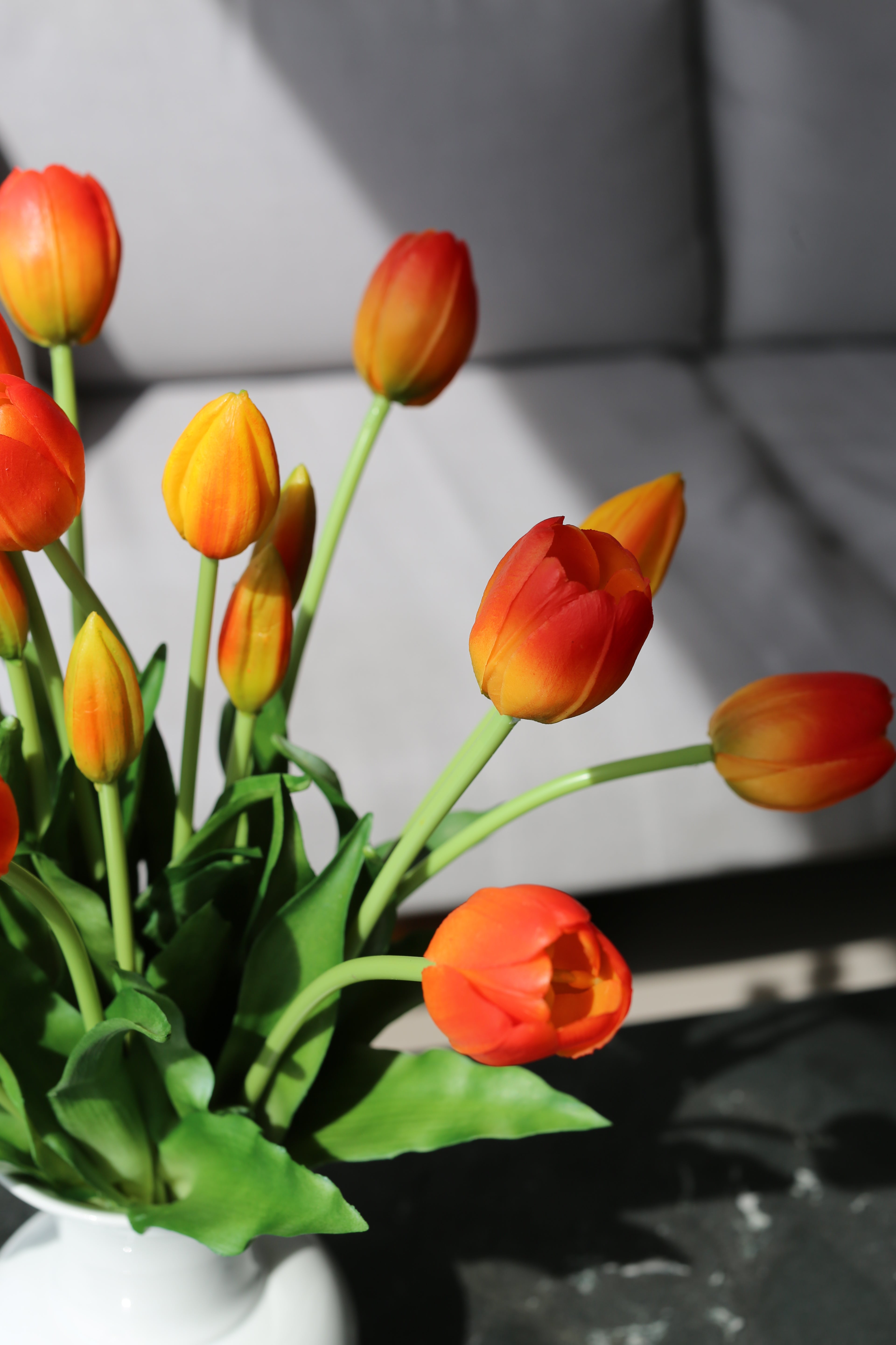 Bouquet de tulipes oranges