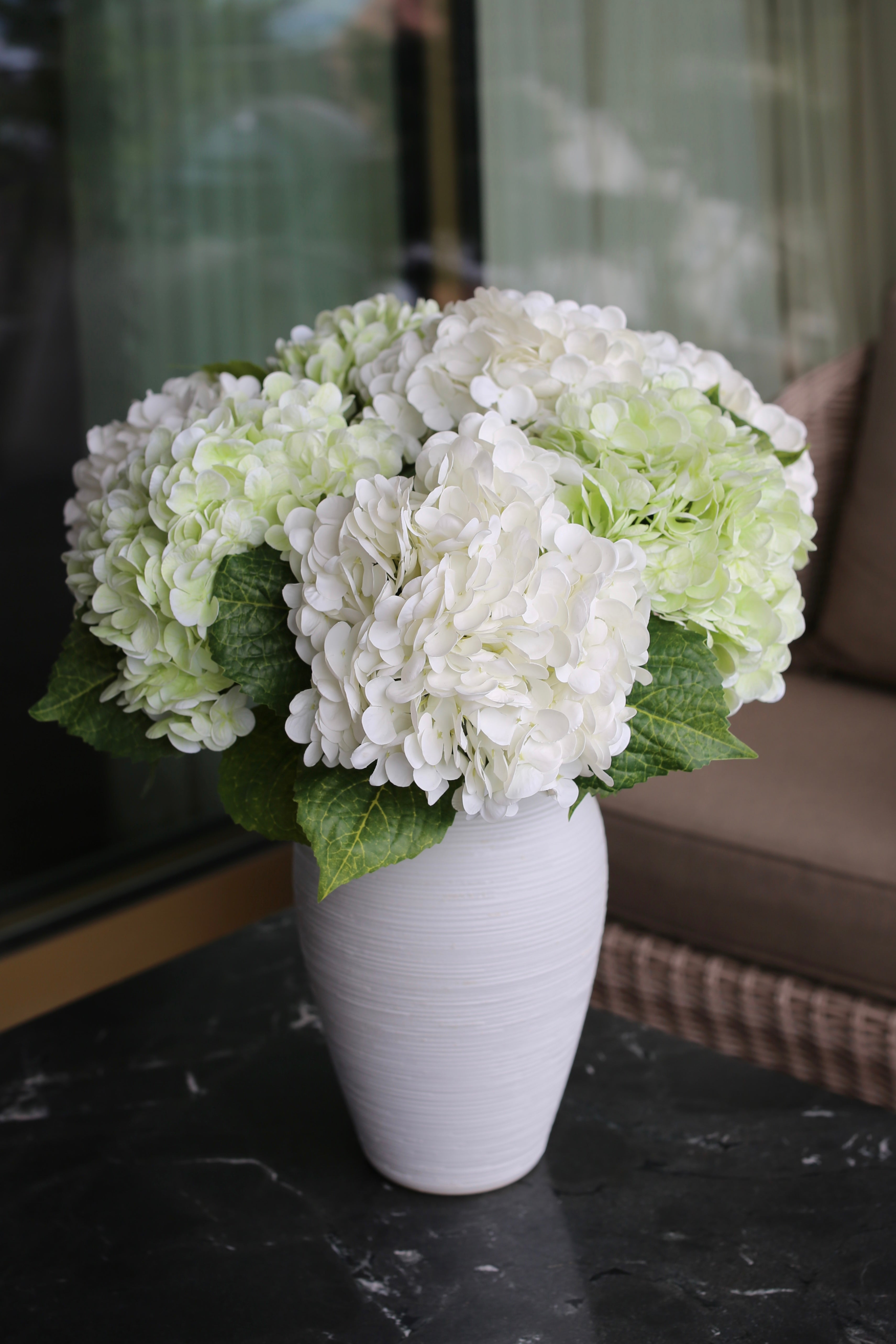 White & Green Hydrangea Bouquet