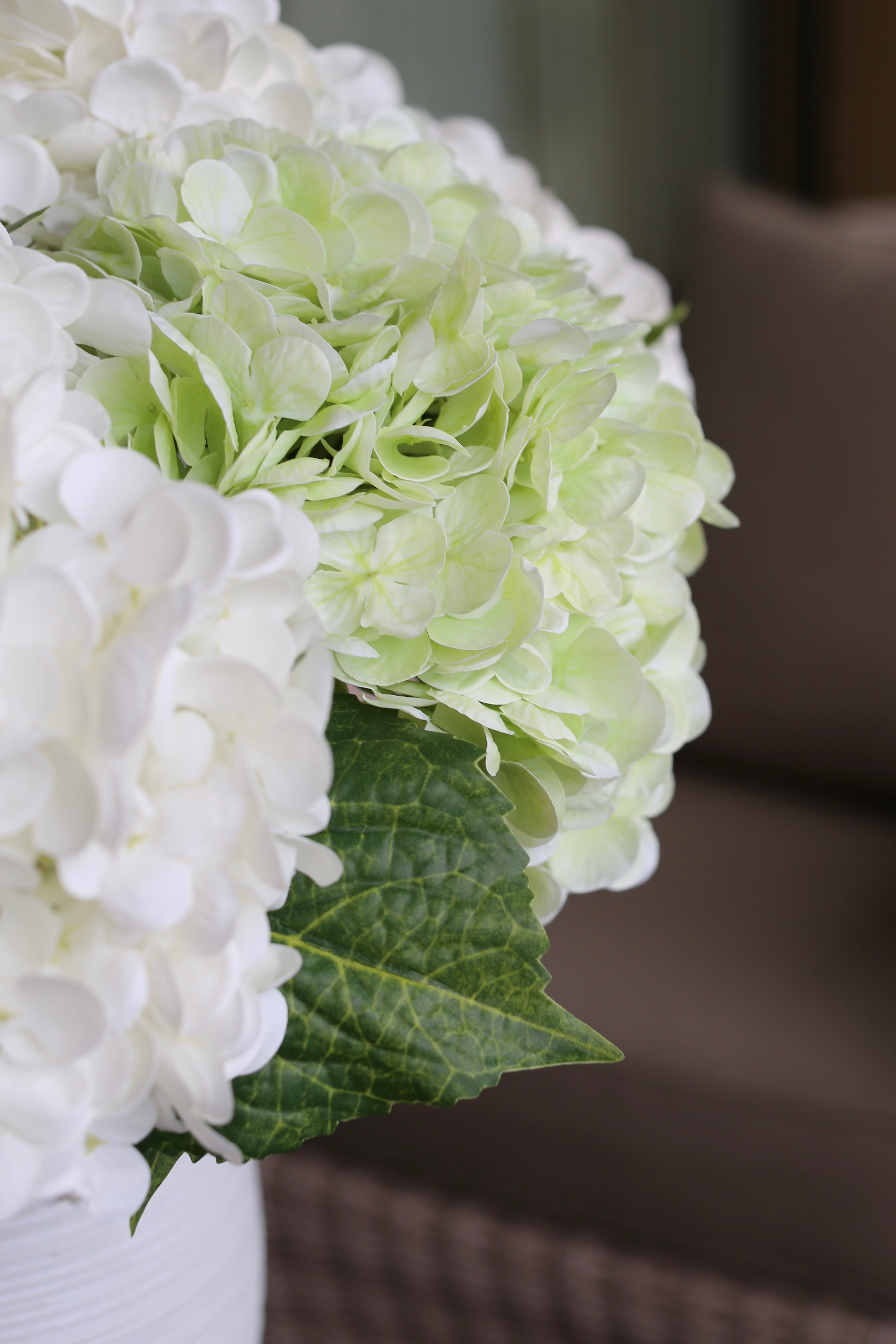 White & Green Hydrangea Bouquet