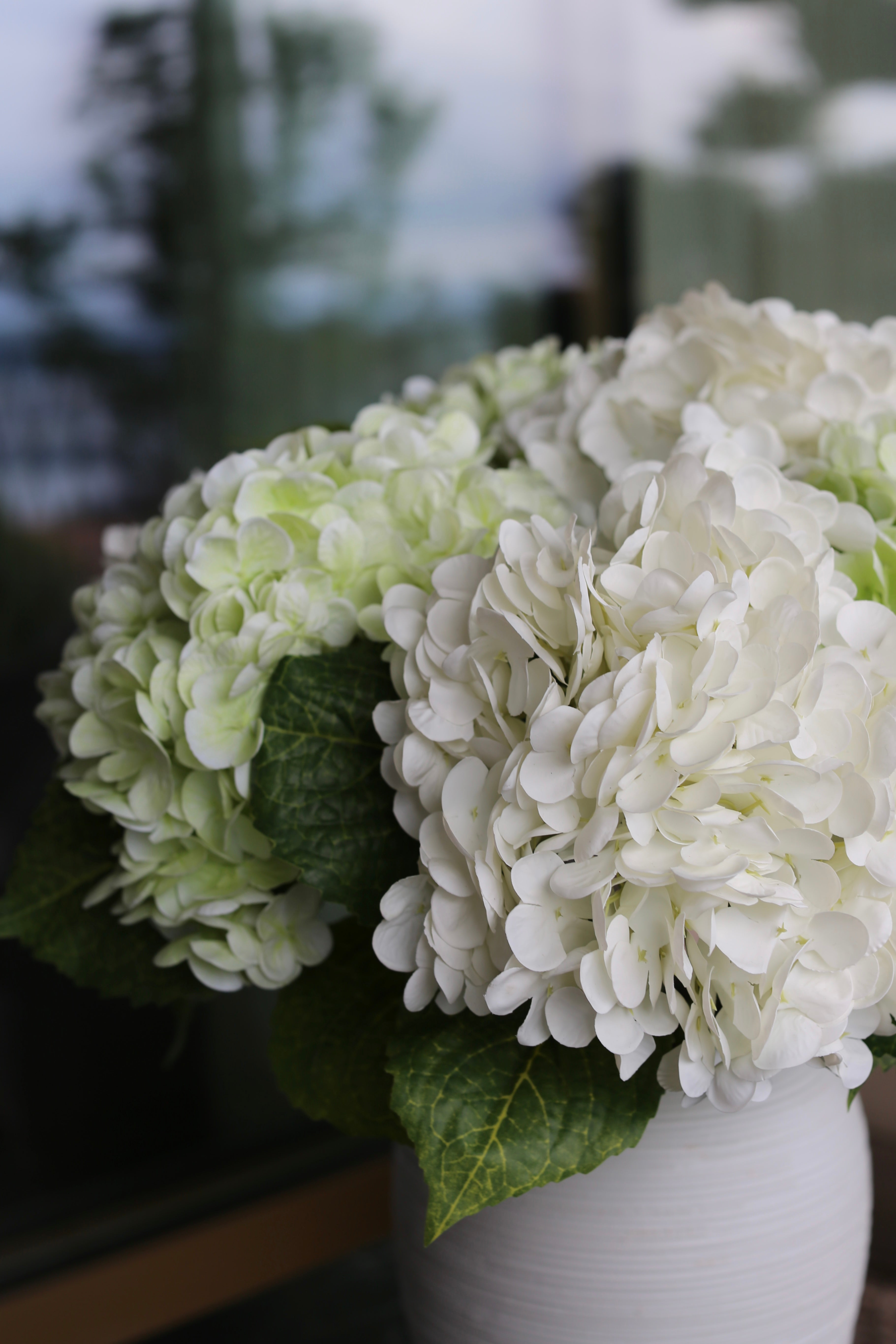 White & Green Hydrangea Bouquet