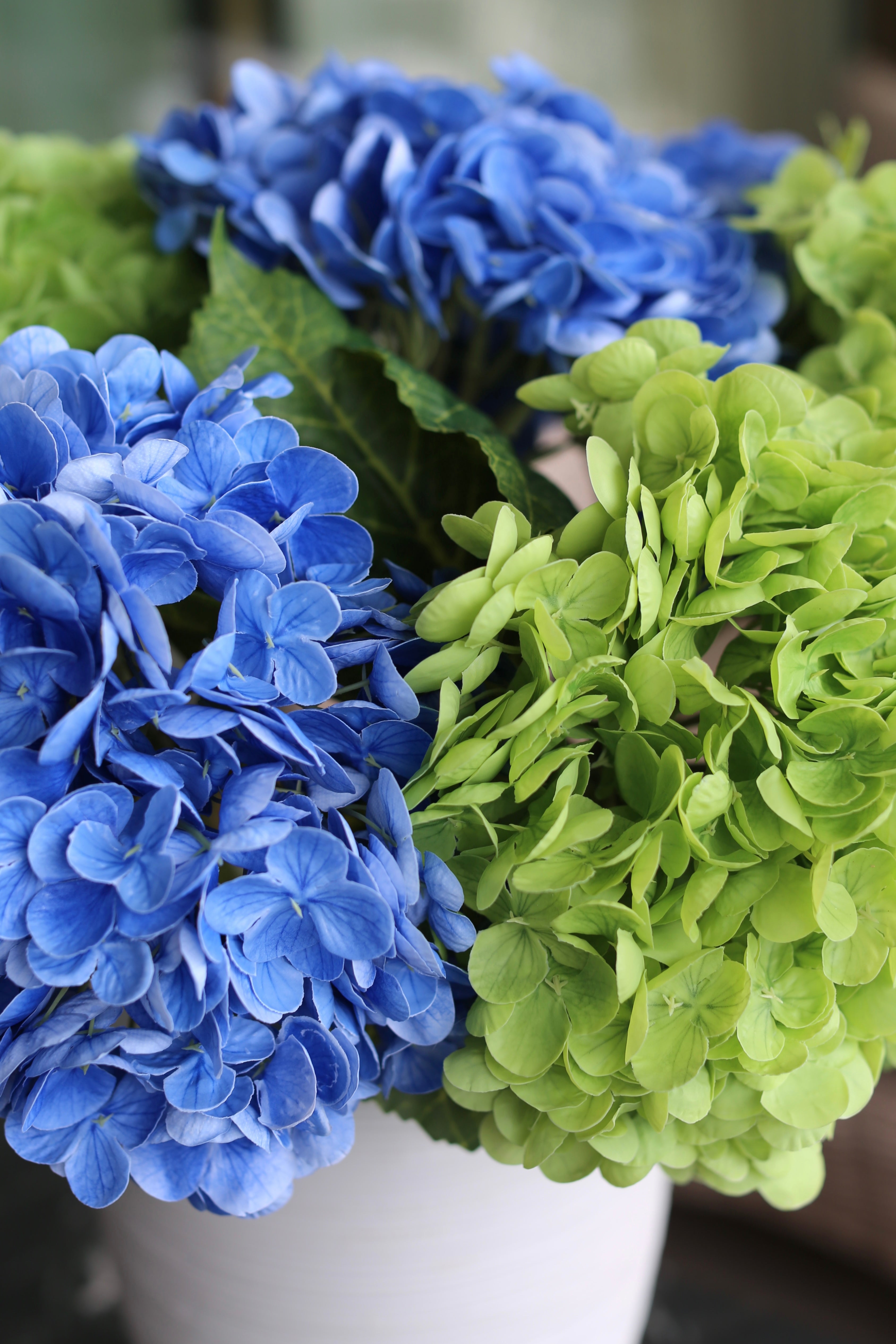 Blue & Green Hydrangea Bouquet