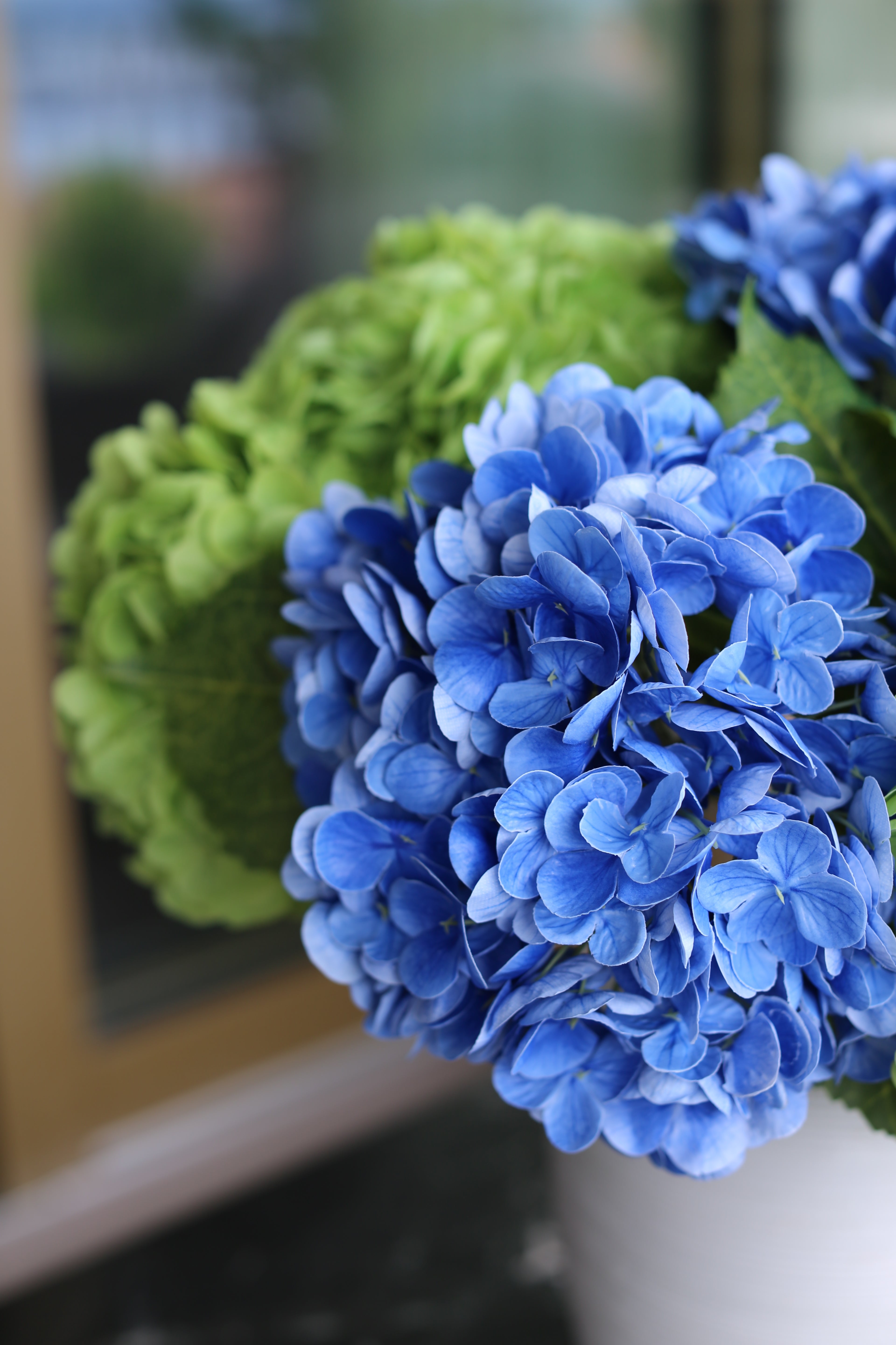 Blue & Green Hydrangea Bouquet